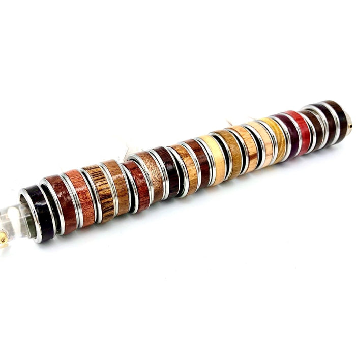Custom Handmade Exotic Hardwood Insert Stainless Steel Ring