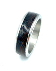 Custom Handmade Exotic Hardwood Insert Stainless Steel Ring - 8 / Wenge - Jewelry & Accessories