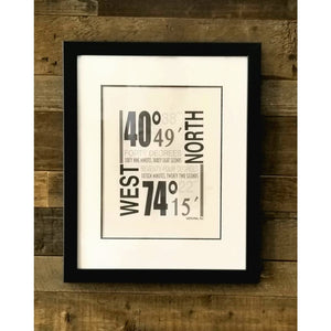 Custom Latitude and Longitude Print - Prints & Artwork