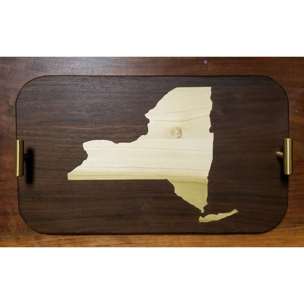 Custom State Inlay Serving Board - New York - Home &amp; Lifestyle