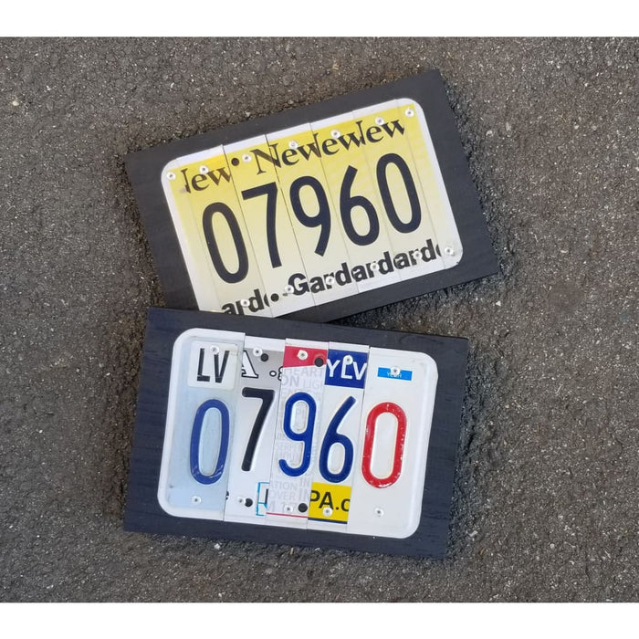 Custom Zip Code License Plate Sign