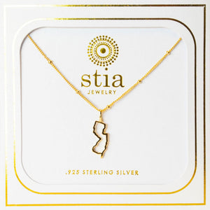 Cut it Out NJ Pendant Necklace - 14 K Gold Fill - Jewelry & Accessories