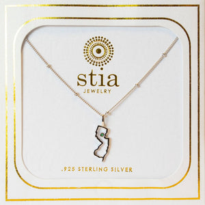 Cut it Out NJ Pendant Necklace with Gemstone - Jewelry & Accessories