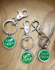 Double-sided Parkway Token/Exit Sign Keychain - Exit - Jewelry & Accessories