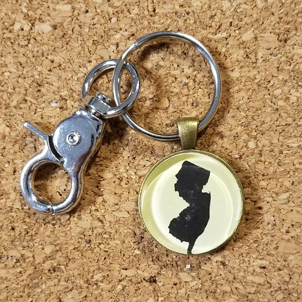Double-sided Parkway Token/Exit Sign Keychain - NJ Silhouette - Jewelry & Accessories