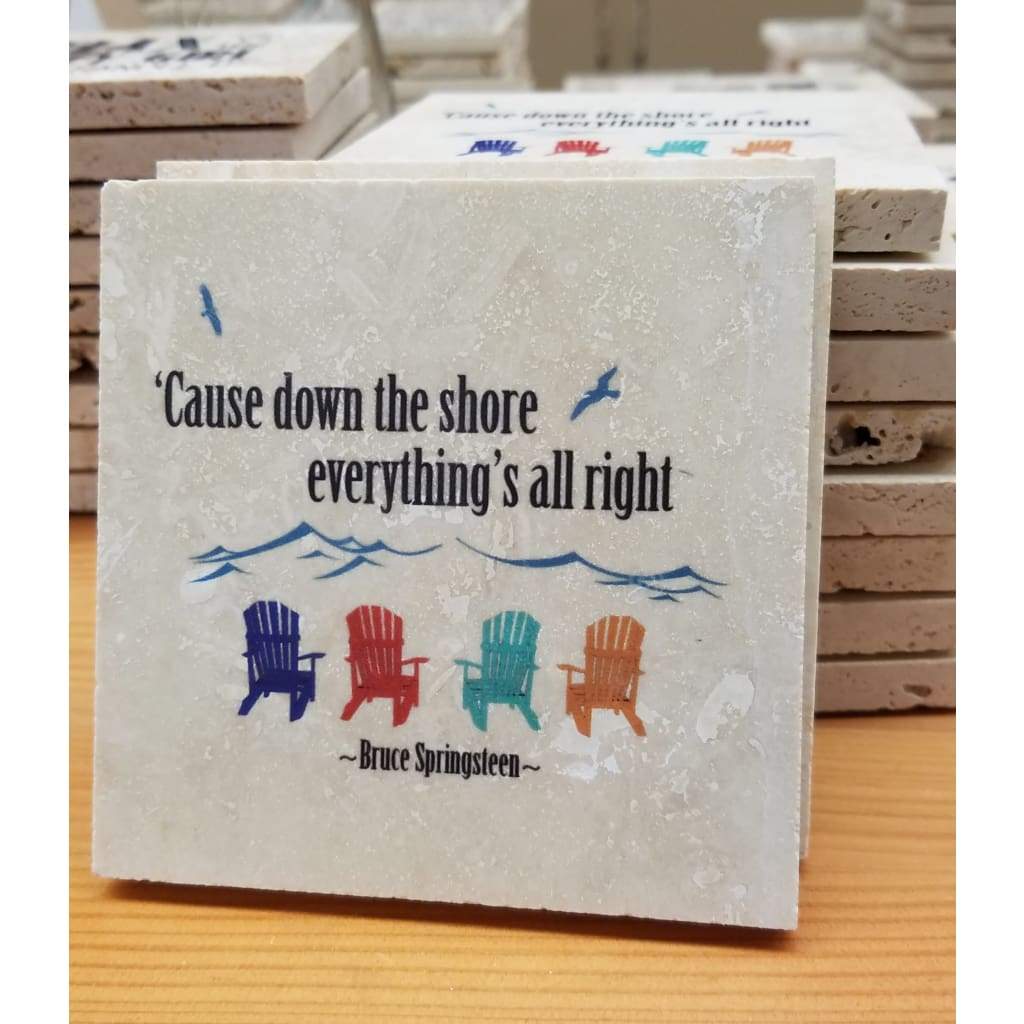 Springsteen Down the Shore Everythings Alright Coaster - Home &amp; Lifestyle