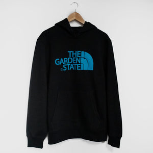 Garden State Hoodie - Black with Blue / Small - Clothing