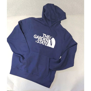 Garden State Hoodie - Navy with White / Small - Clothing
