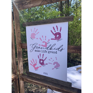 Handprint Art Kit - Grandkids make life grand - Prints & Artwork