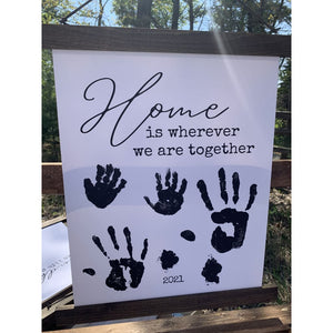 Handprint Art Kit - Home is wherever we are together - Prints & Artwork