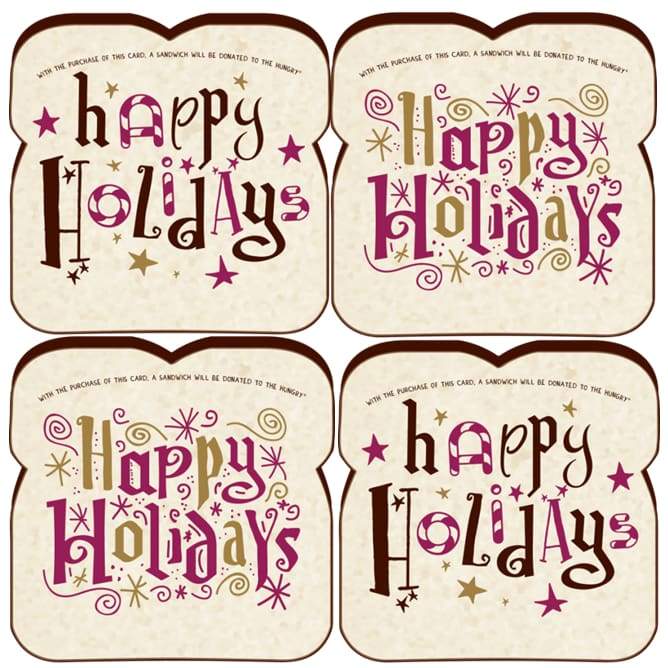Holiday Card box of 4 - Happy Holidays - Books &amp; Cards