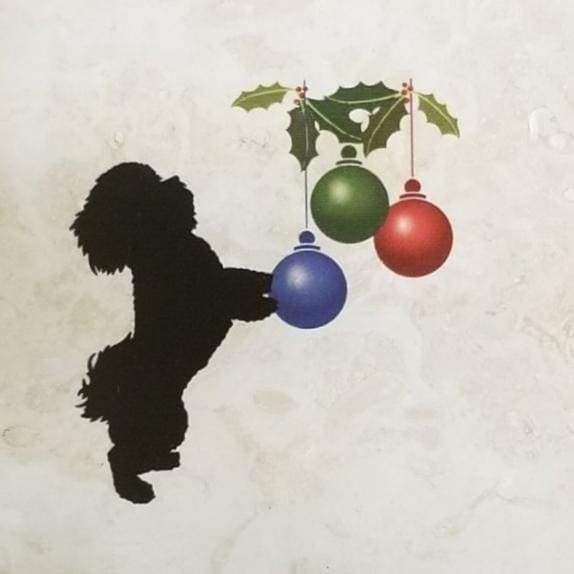 Holiday Coaster pet series - Bichon Ornaments - Home &amp; Lifestyle