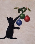 Holiday Coaster pet series - Cat with ornaments - Home & Lifestyle