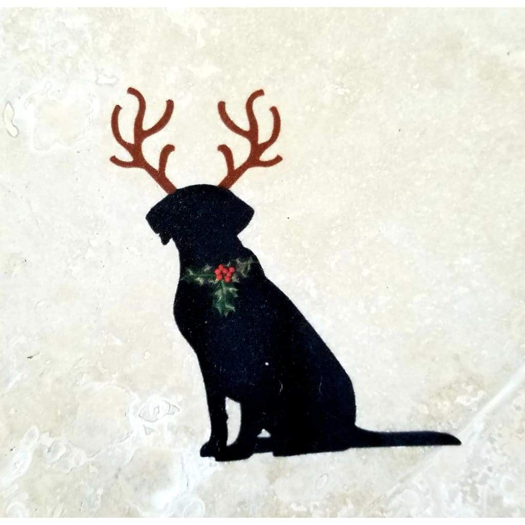 Holiday Coaster pet series - Lab Reindeer - Home & Lifestyle