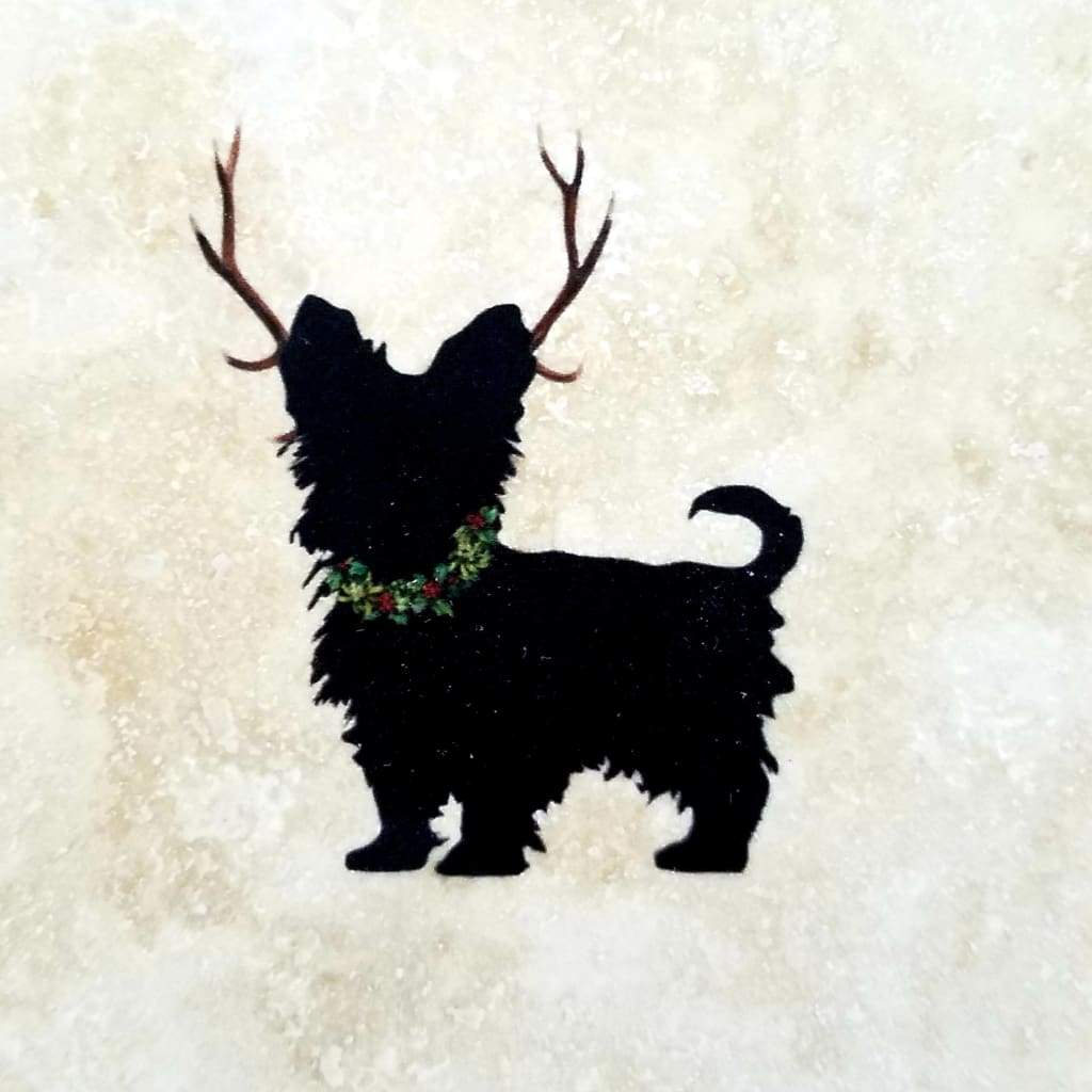 Holiday Coaster pet series - Scottie - Reindeer - Home &amp; Lifestyle