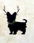 Holiday Coaster pet series - Scottie - Reindeer - Home & Lifestyle