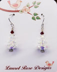Holiday Crystal Earrings - Clear Crystal Christmas Trees - Jewelry & Accessories