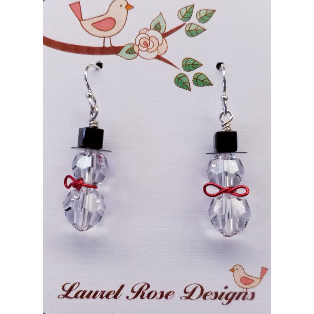 Holiday Crystal Earrings - Snowmen - Jewelry & Accessories