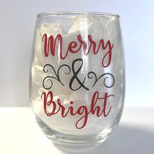Stemless wine - Christmas