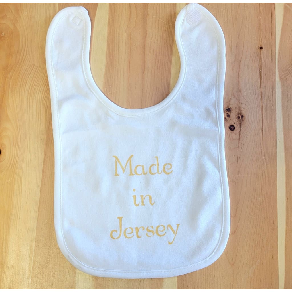 Jersey Baby Bib - Made In Jersey - Yellow - Kids