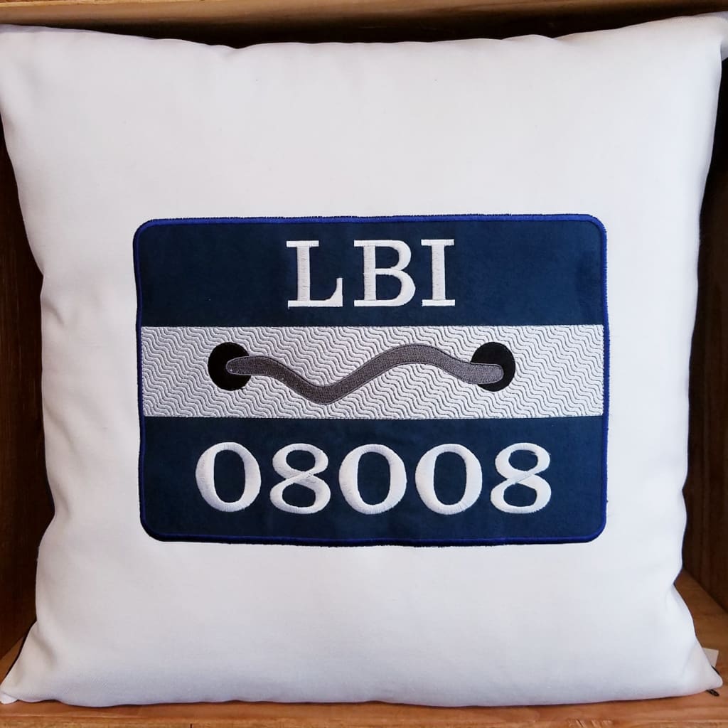 Jersey Shore Beach Tag Pillow - LBI - Home & Lifestyle