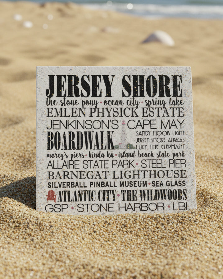 Jersey Shore Landmarks Subway Coaster - Home &amp; Lifestyle