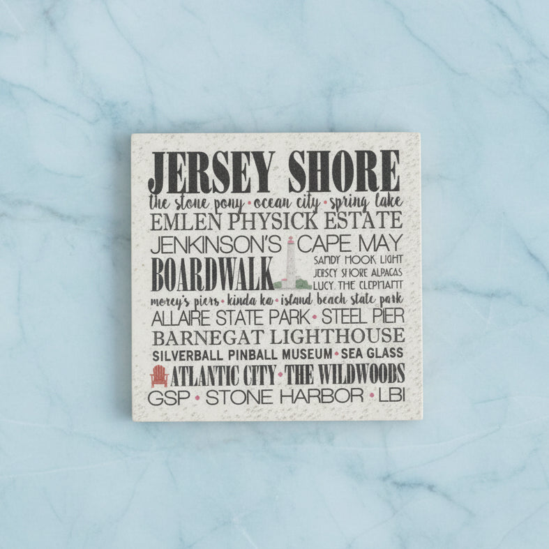 Jersey Shore Landmarks Subway Coaster - Home & Lifestyle