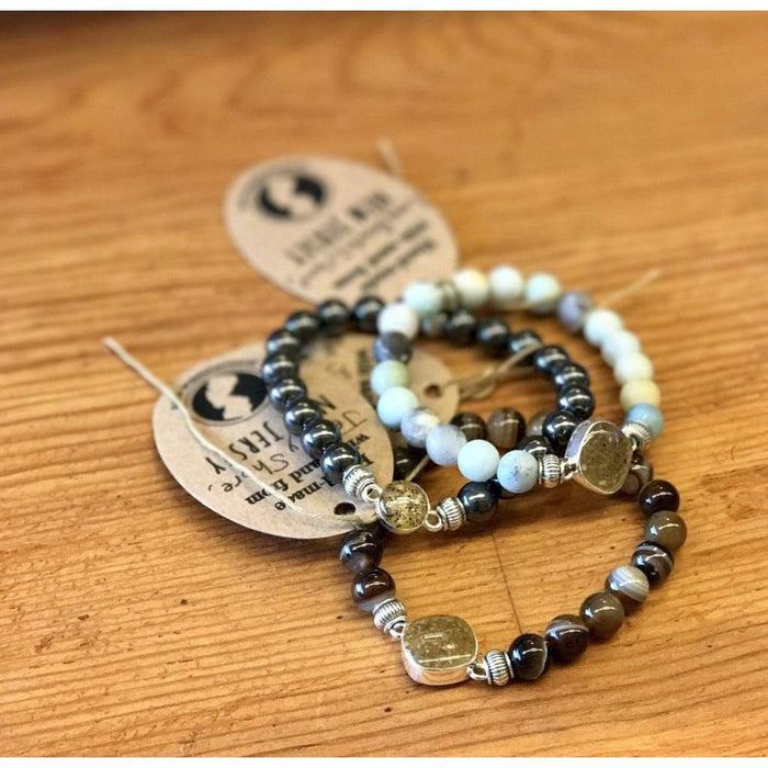 Jersey Shore Sand and Gemstone Bracelet