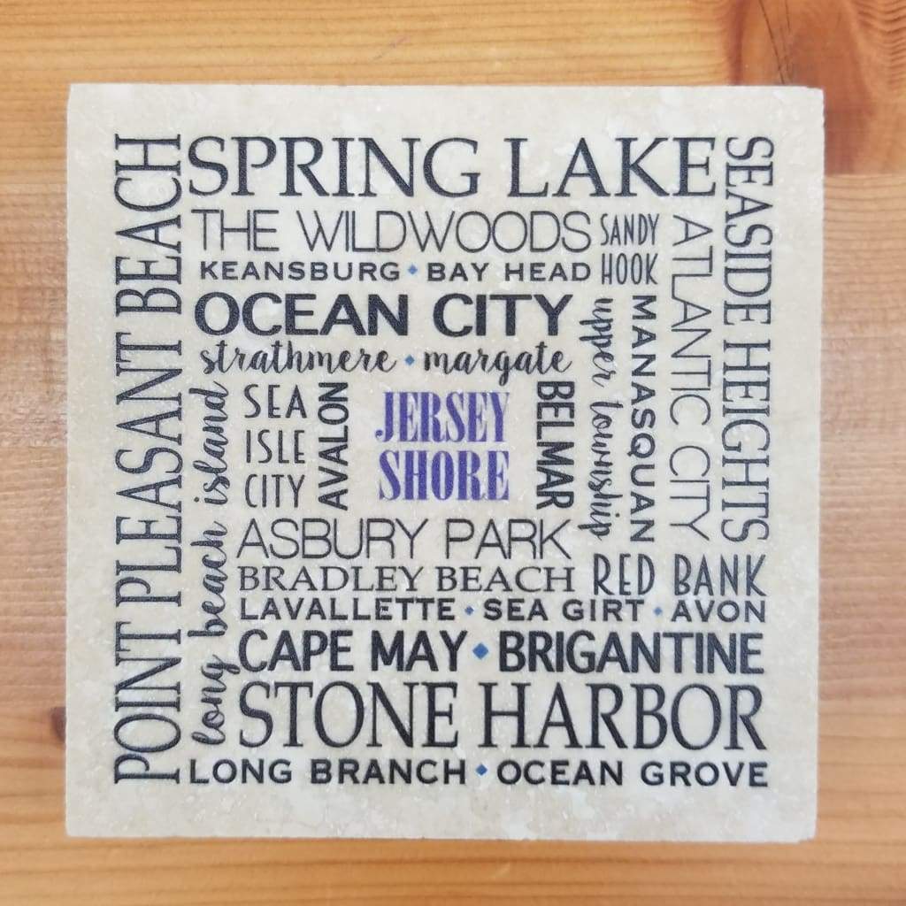 Jersey Shore Towns Subway Art Coaster - Home &amp; Lifestyle