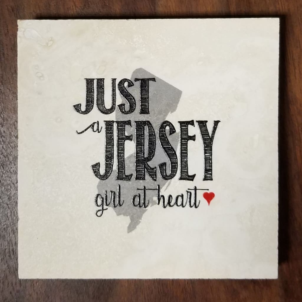 Just a Jersey Girl at Heart Coaster - Home &amp; Lifestyle