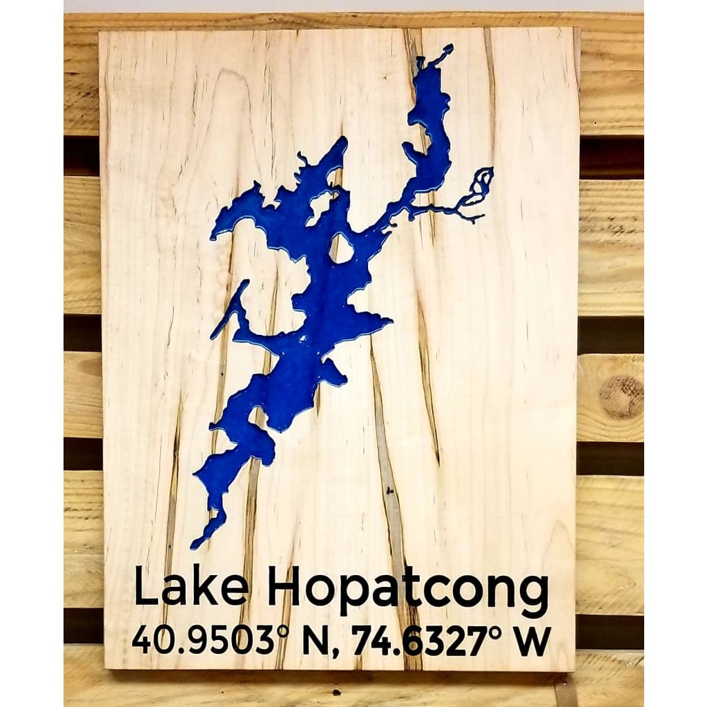 Lake Hopatcong Wood/Epoxy Wall Art - Home &amp; Lifestyle