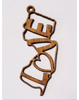 Laser Cut Wood NJ Ornaments 7 - Love - Home & Lifestyle