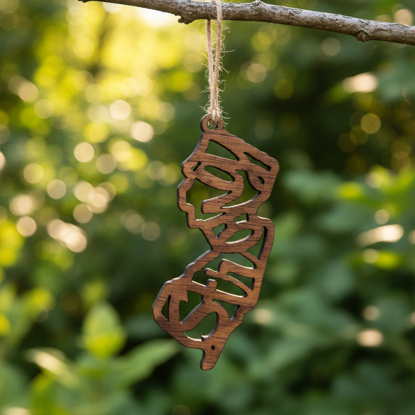 Laser Cut Wood NJ Ornaments 7 - Strong - Home &amp; Lifestyle