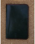 Leather Field Book Cover - Black w/ Red Stitching - Jewelry & Accessories