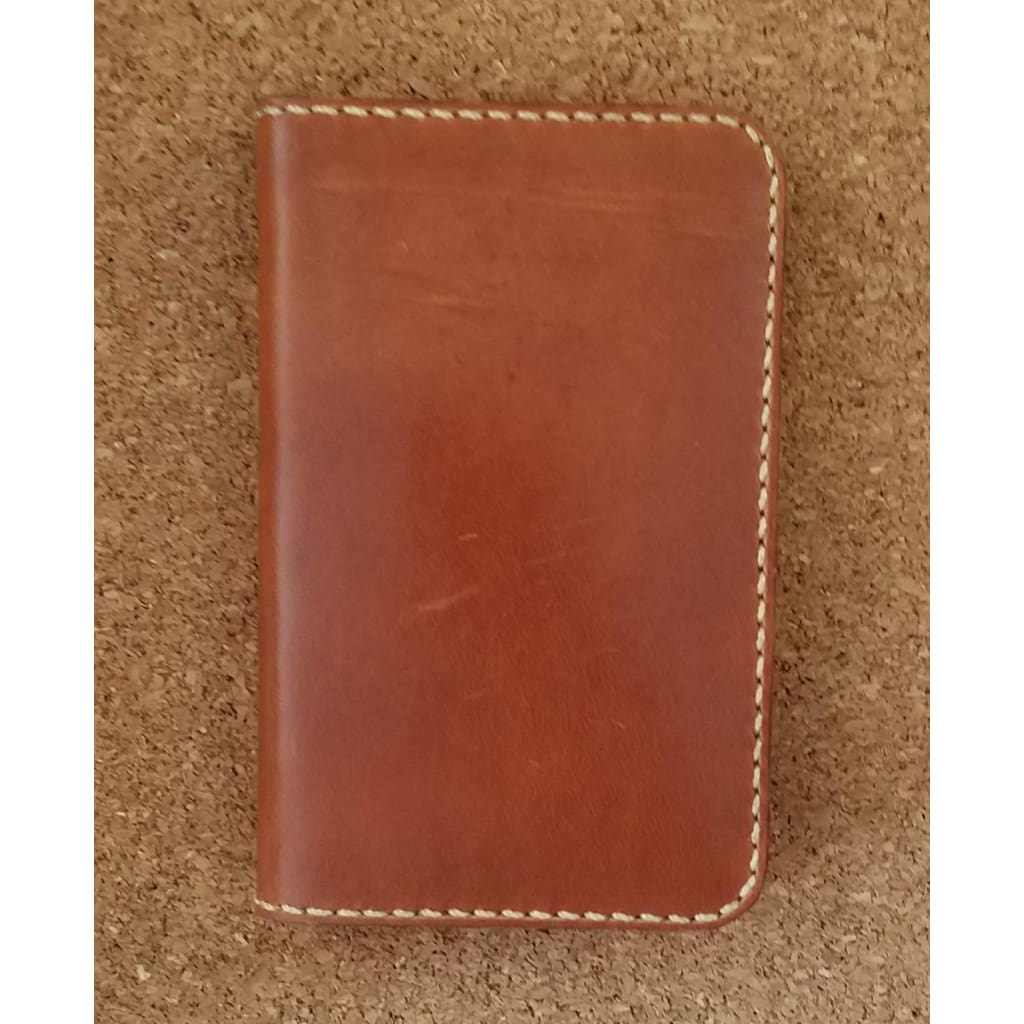 Leather Field Book Cover - Medium Brown w/ Tan Stitching - Jewelry &amp; Accessories