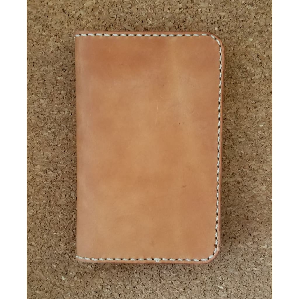 Leather Field Book Cover - Tan - Jewelry & Accessories
