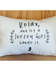 Mini Canvas Pillow - Relax and let a Jersey Girl handle it - Home & Lifestyle