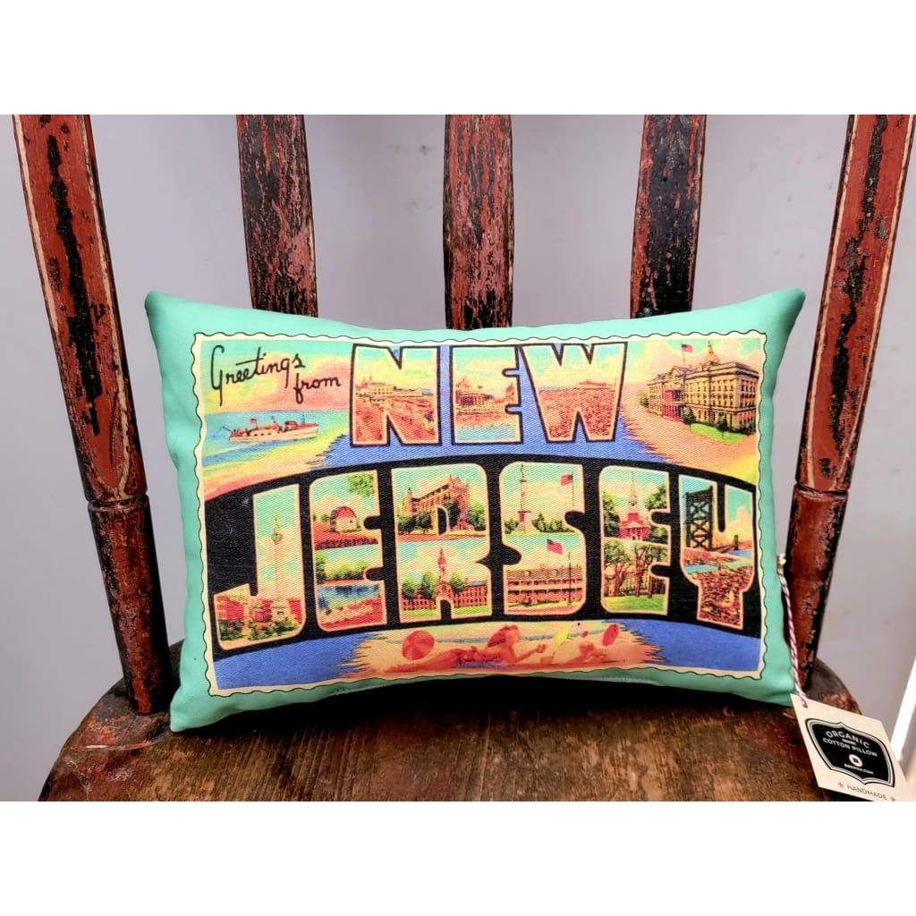 Mini Canvas Vintage Postcard Pillow - Home &amp; Lifestyle