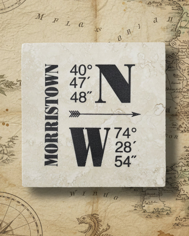 Morristown Long/Lat Coaster - Home & Lifestyle