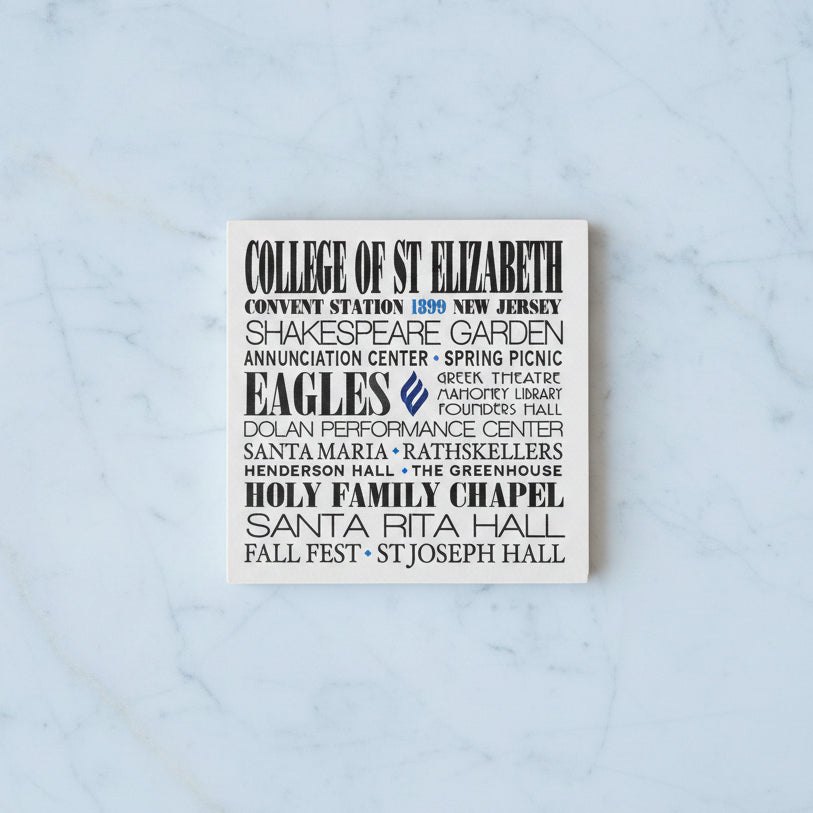 New Jersey Colleges Coaster Series - College of St. Elizabeth Subway - Home &amp; Lifestyle