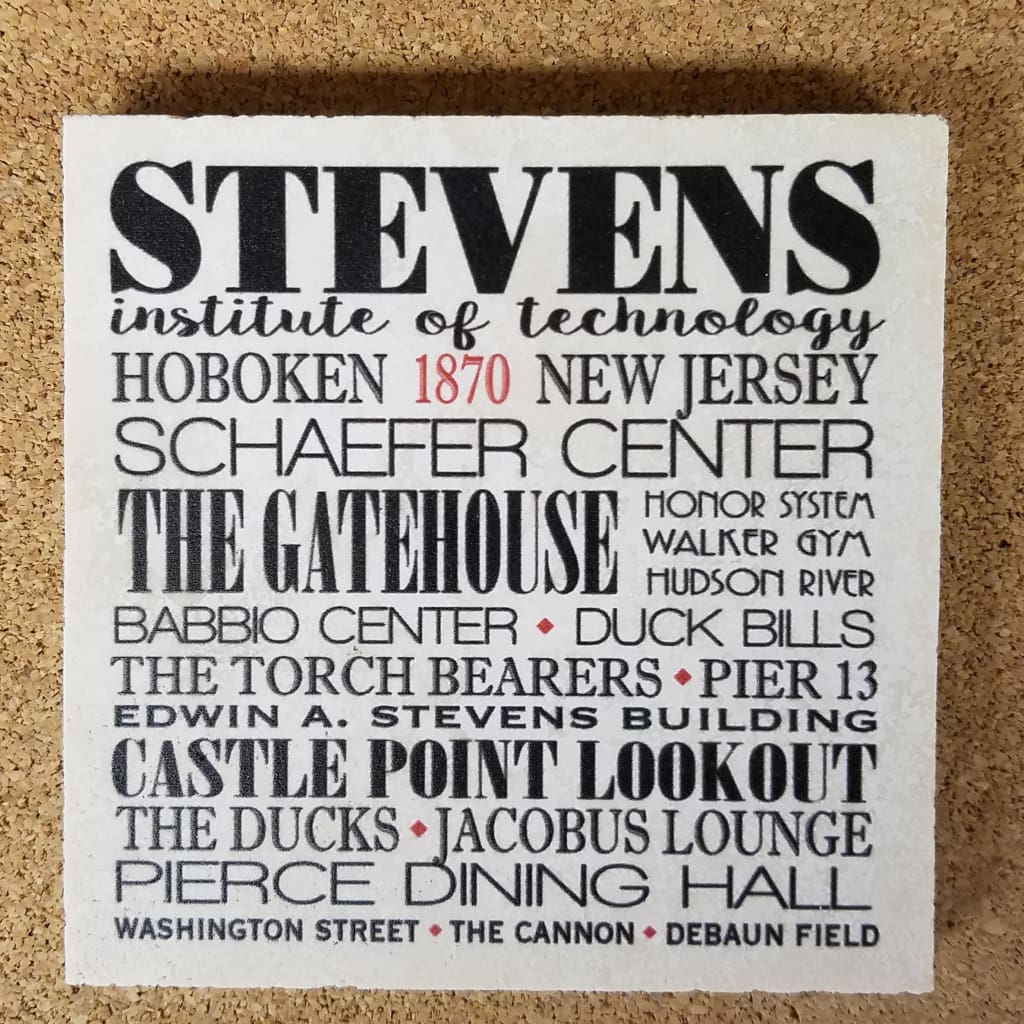 New Jersey Colleges Coaster Series - Stevens Institute - Home &amp; Lifestyle