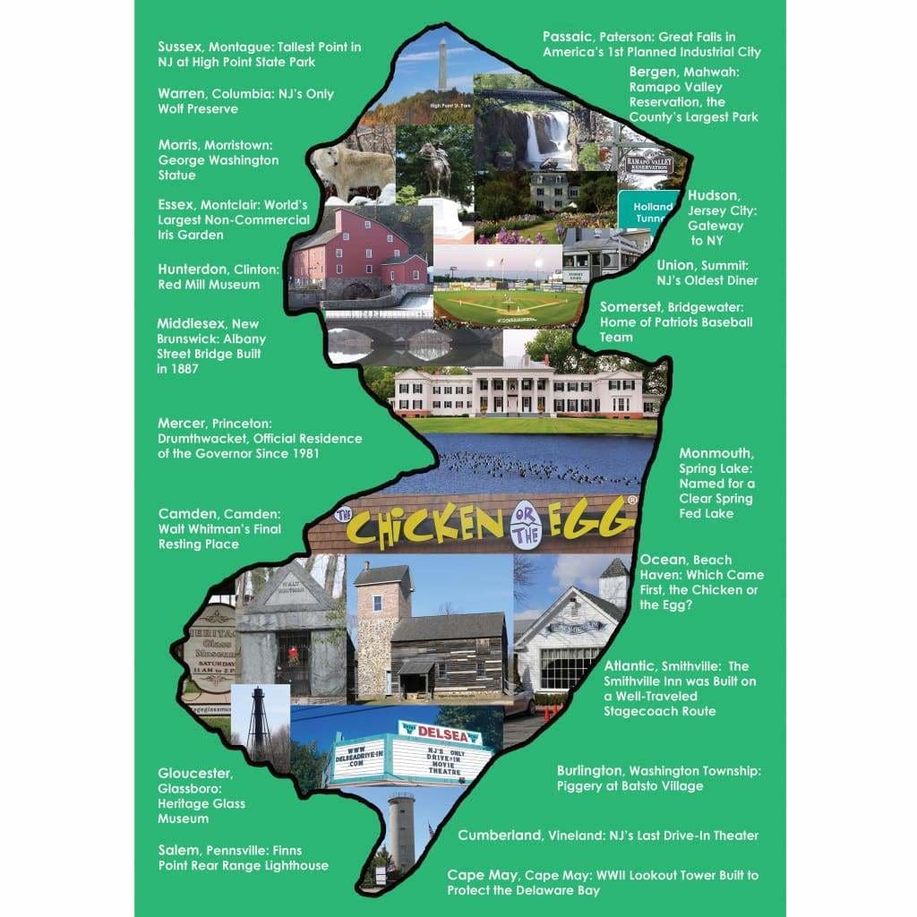 New Jersey Themed Jigsaw Puzzles - Counties of NJ - Books &amp; Cards