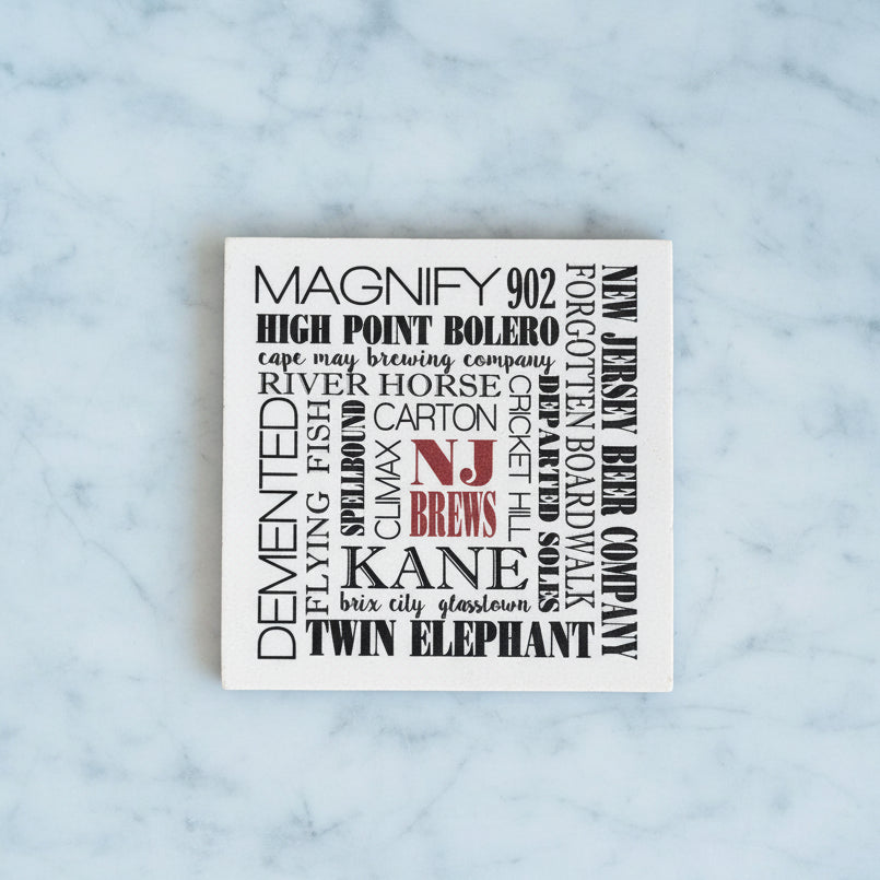NJ Arts Subway Art Coaster - NJ Brews - Home & Lifestyle
