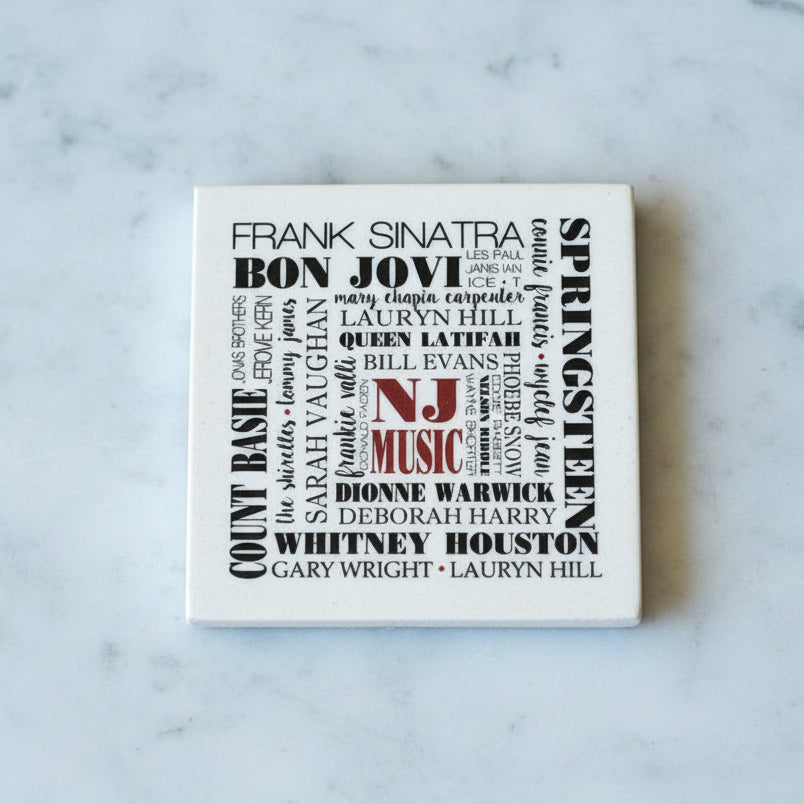 NJ Arts Subway Art Coaster - NJ Music - Home & Lifestyle