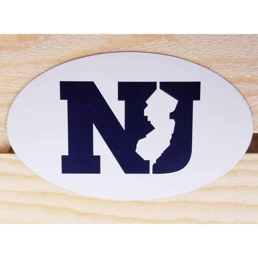 NJ Oval Magnet - White - Home & Lifestyle