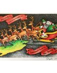 NJ Christmas Card - Sleigh & Reindeer - Books & Cards