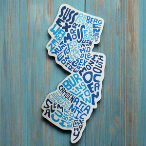 NJ Counties Magnet - Large - Blue - Home & Lifestyle