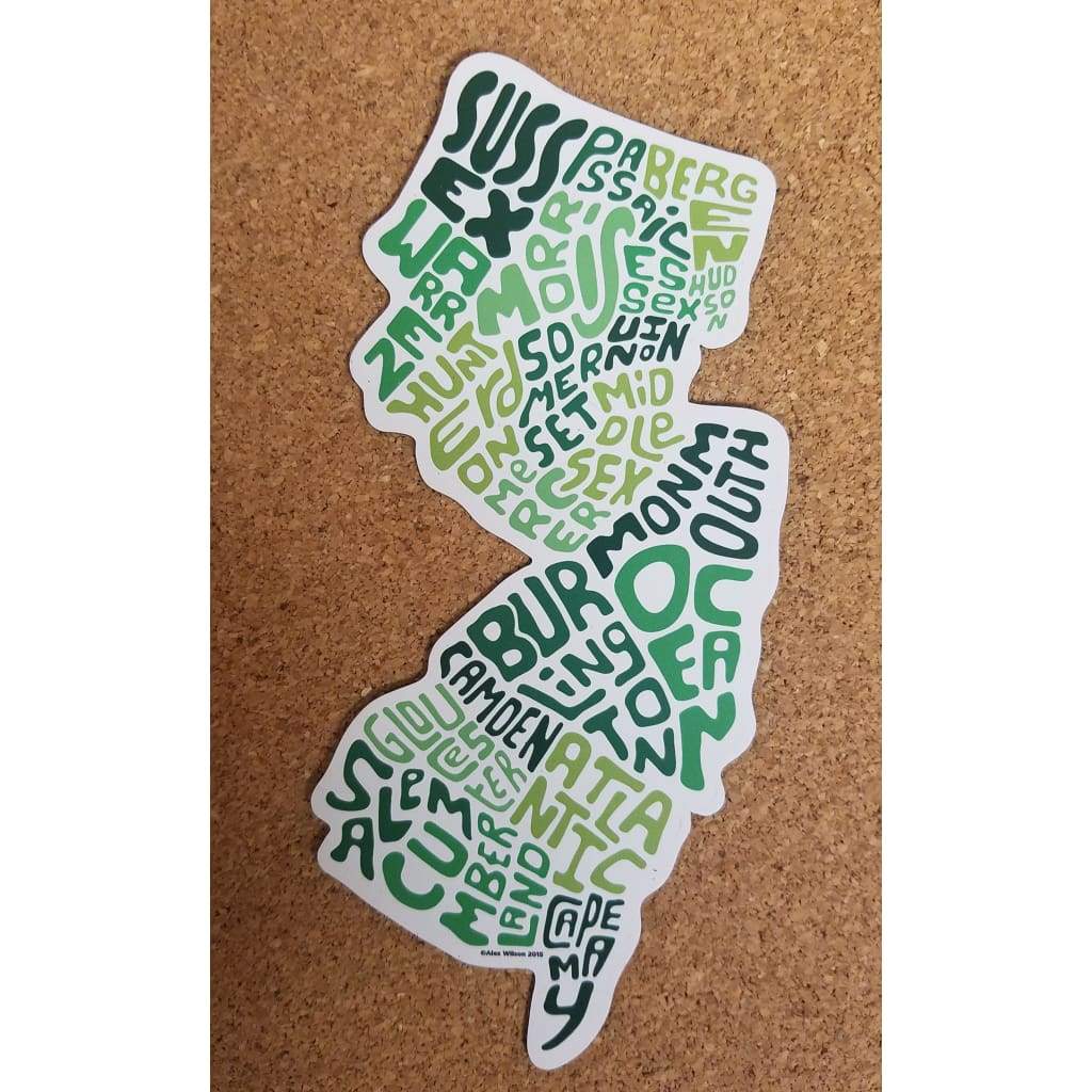 NJ Counties Magnet - Large - Green - Home &amp; Lifestyle