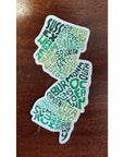 NJ Counties Sticker - Green - Books & Cards