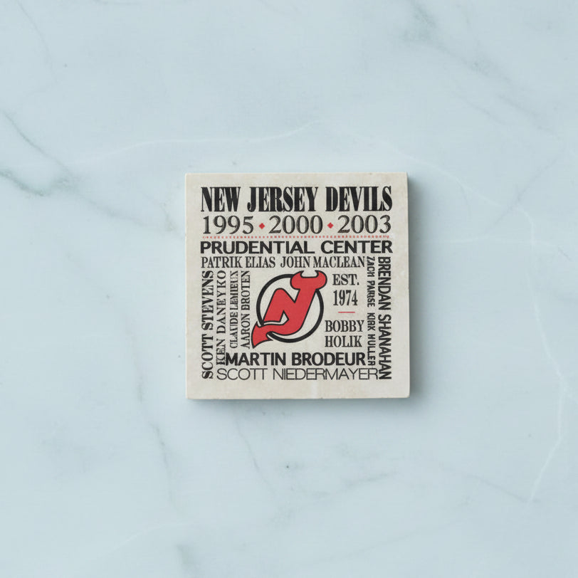 NJ Devils Subway Art Coaster - Home & Lifestyle